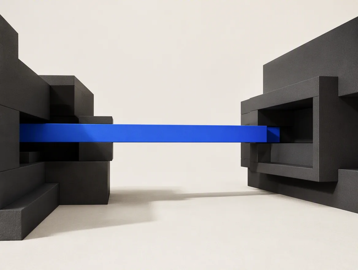A cobalt bridge connecting two separated graphite structures.